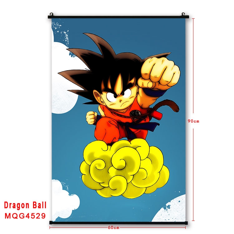 DRAGON BALL black Plastic rod Cloth painting Wall Scroll 60X90CM MQG-4529