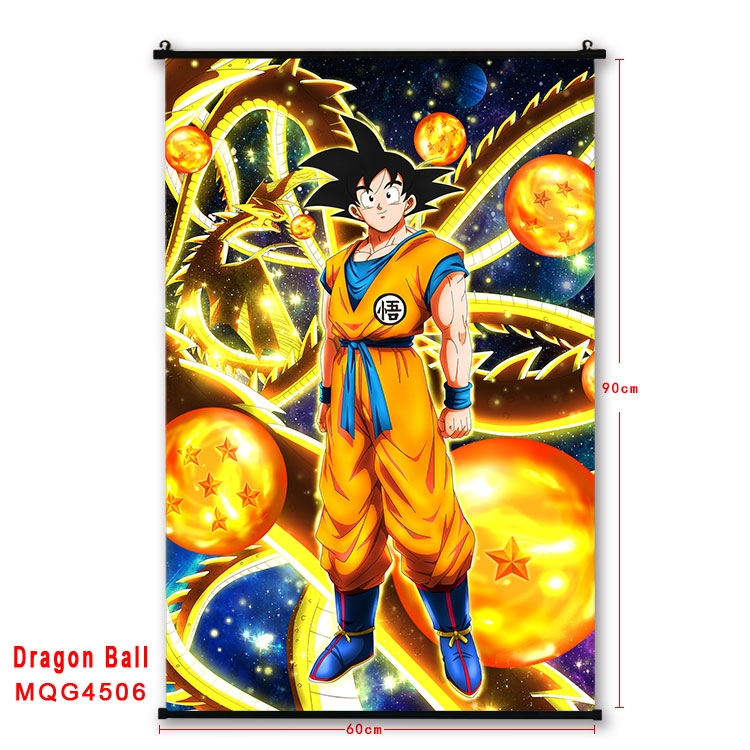 DRAGON BALL black Plastic rod Cloth painting Wall Scroll 60X90CM MQG-4506