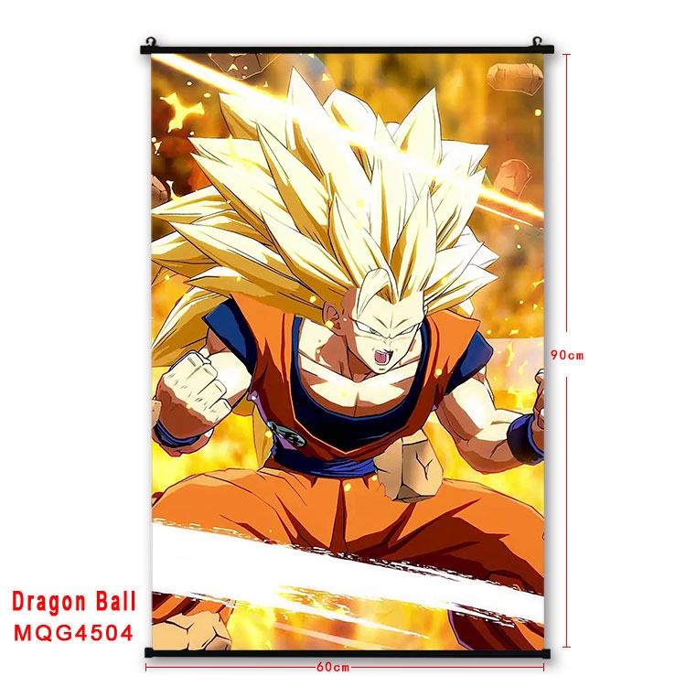 DRAGON BALL black Plastic rod Cloth painting Wall Scroll 60X90CM   MQG-4504