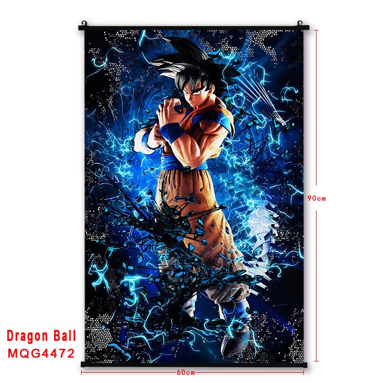 DRAGON BALL black Plastic rod Cloth painting Wall Scroll 60X90CM   MQG-4472