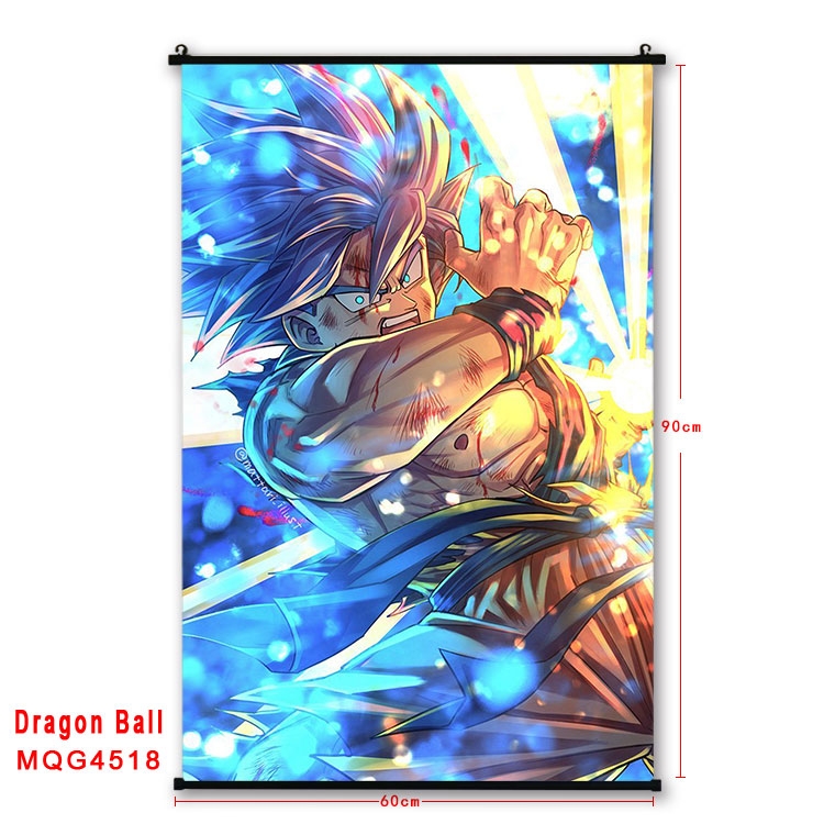 DRAGON BALL black Plastic rod Cloth painting Wall Scroll 60X90CM  MQG-4518