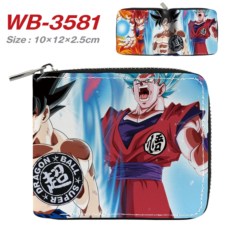 DRAGON BALL Anime Full Color Short All Inclusive Zipper Wallet 10x12x2.5cm  WB-3581A