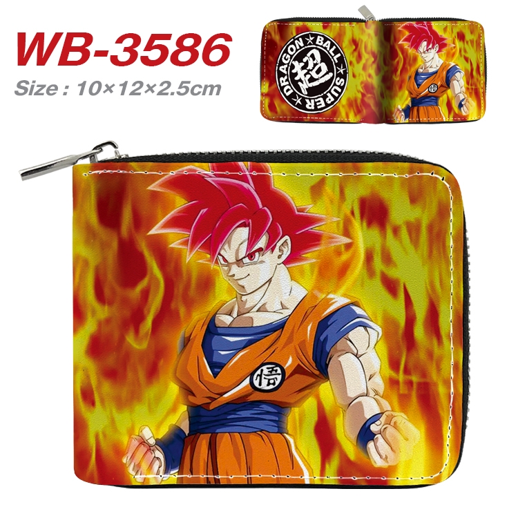 DRAGON BALL Anime Full Color Short All Inclusive Zipper Wallet 10x12x2.5cm WB-3586A