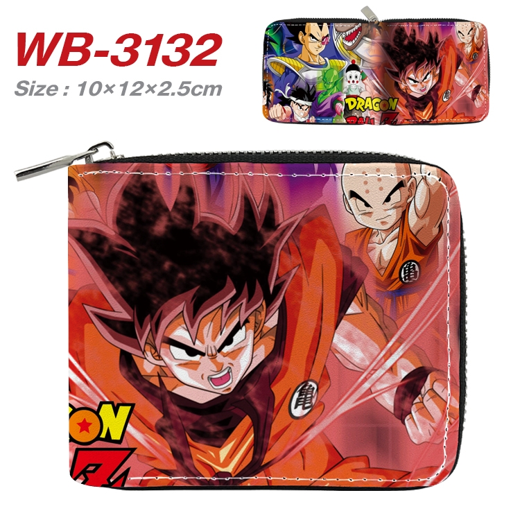 DRAGON BALL Anime Full Color Short All Inclusive Zipper Wallet 10x12x2.5cm WB-3132A