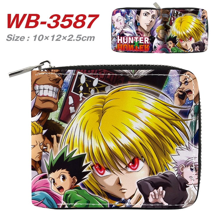 HunterXHunter Anime Full Color Short All Inclusive Zipper Wallet 10x12x2.5cm  WB-3587A