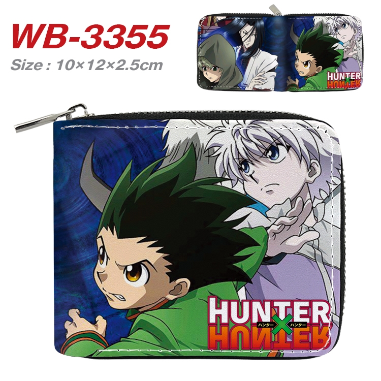HunterXHunter Anime Full Color Short All Inclusive Zipper Wallet 10x12x2.5cm WB-3355A