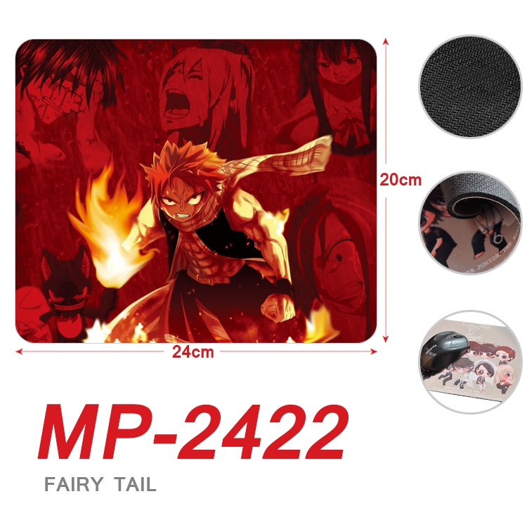 Fairy tail Anime Full Color Printing Mouse Pad Unlocked 20X24cm price for 5 pcs MP-2422