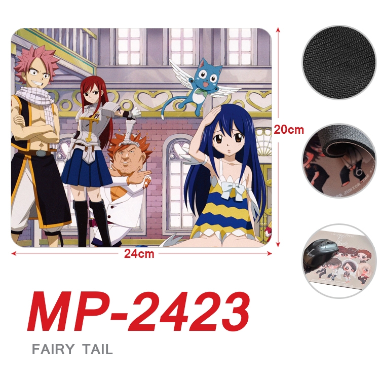 Fairy tail Anime Full Color Printing Mouse Pad Unlocked 20X24cm price for 5 pcs MP-2423