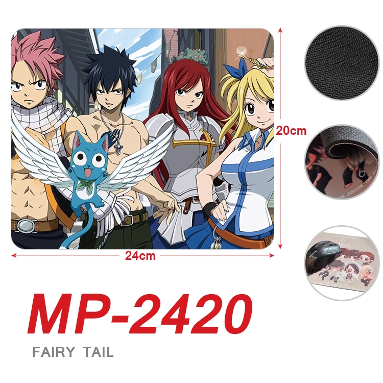 Fairy tail Anime Full Color Printing Mouse Pad Unlocked 20X24cm price for 5 pcs MP-2420