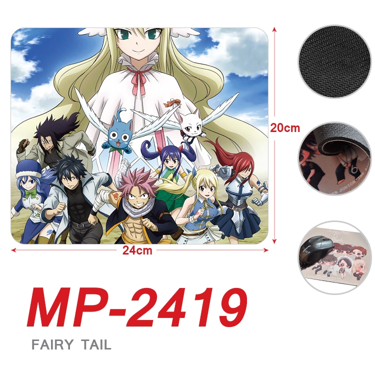 Fairy tail Anime Full Color Printing Mouse Pad Unlocked 20X24cm price for 5 pcs MP-2419