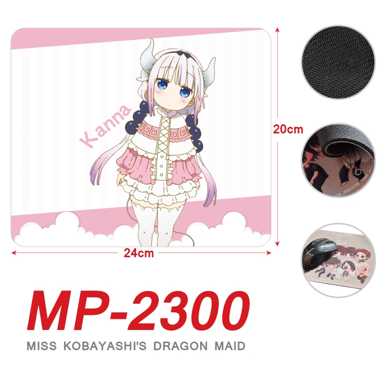 Miss Kobayashis Dragon Maid Anime Full Color Printing Mouse Pad Unlocked 20X24cm price for 5 pcs MP-2300