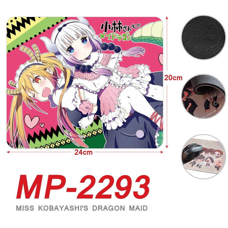 Miss Kobayashis Dragon Maid Anime Full Color Printing Mouse Pad Unlocked 20X24cm price for 5 pcs MP-2293