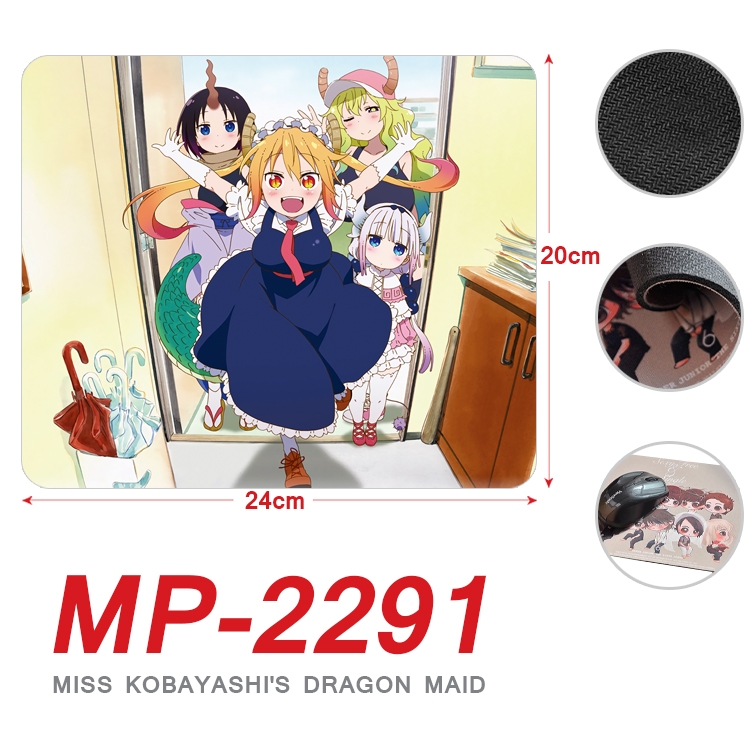 Miss Kobayashis Dragon Maid Anime Full Color Printing Mouse Pad Unlocked 20X24cm price for 5 pcs MP-2291