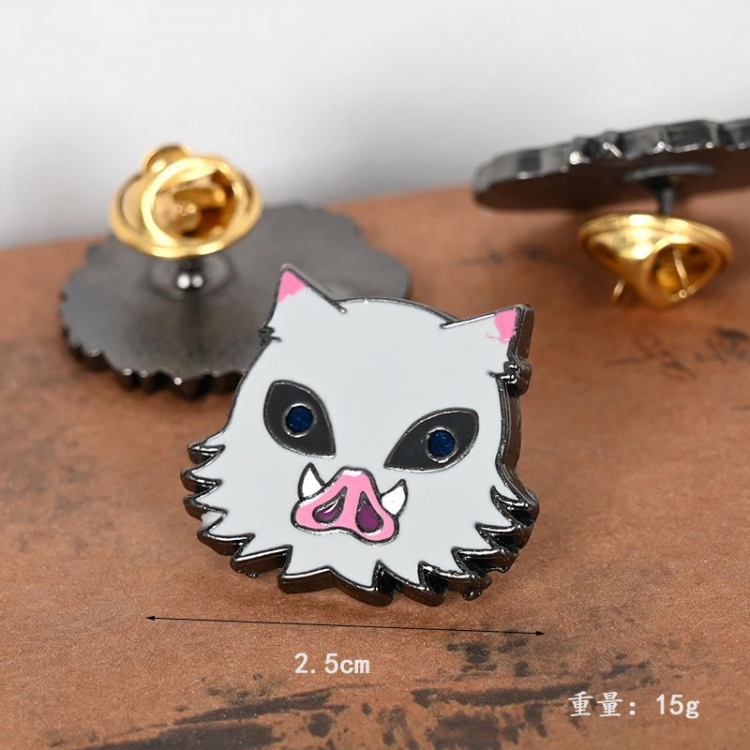 Demon Slayer Kimets Anime cartoon metal brooch badge price for 5 pcs