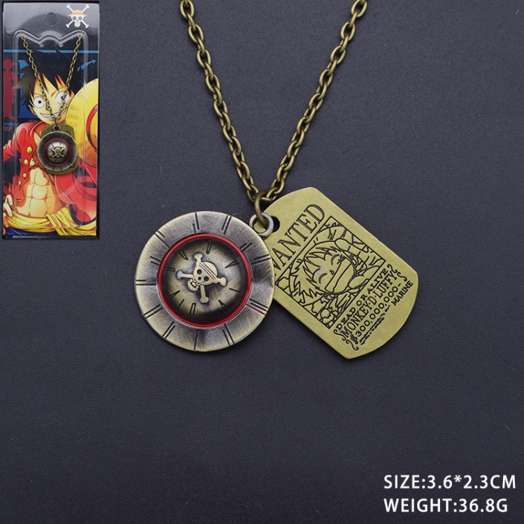 One Piece Anime cartoon metal necklace pendant