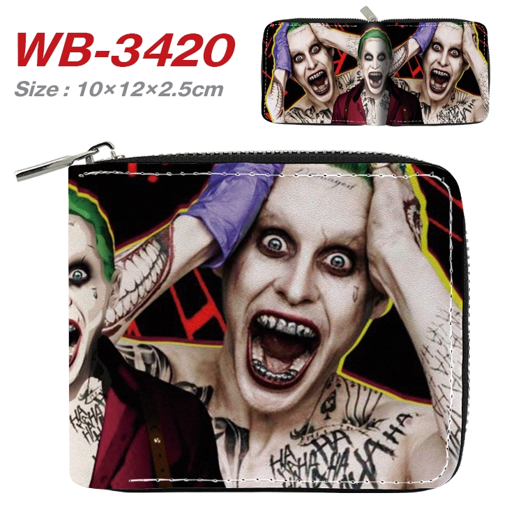 Suicide Squad Anime Full Color Short All Inclusive Zipper Wallet 10x12x2.5cm  WB-3420A