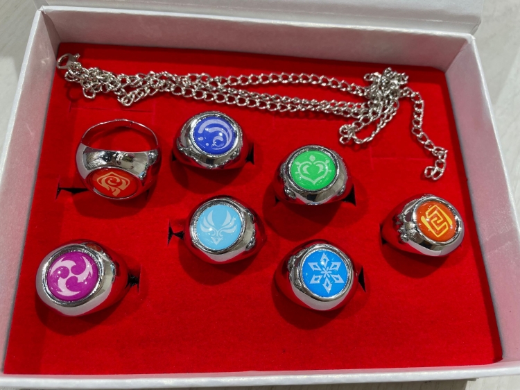 Genshin Impact Boxed Ring Necklace Set
