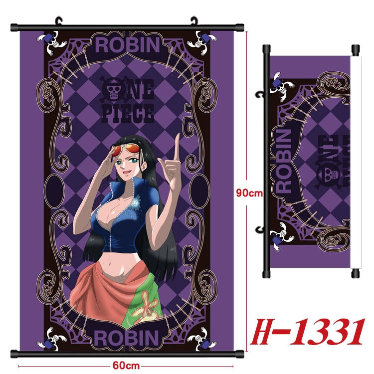One Piece  Anime Black Plastic Rod Canvas Painting 60X90CM H1331