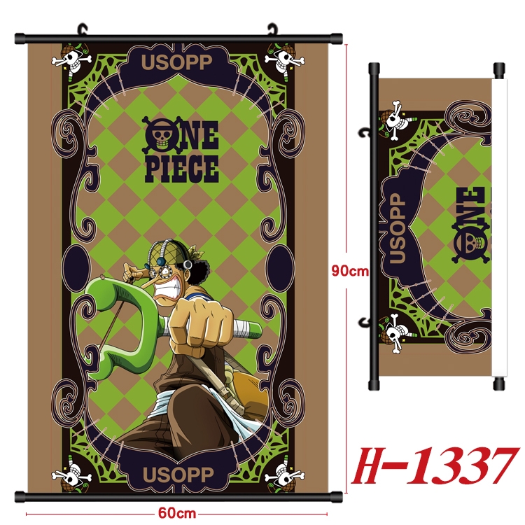One Piece  Anime Black Plastic Rod Canvas Painting 60X90CM H1337