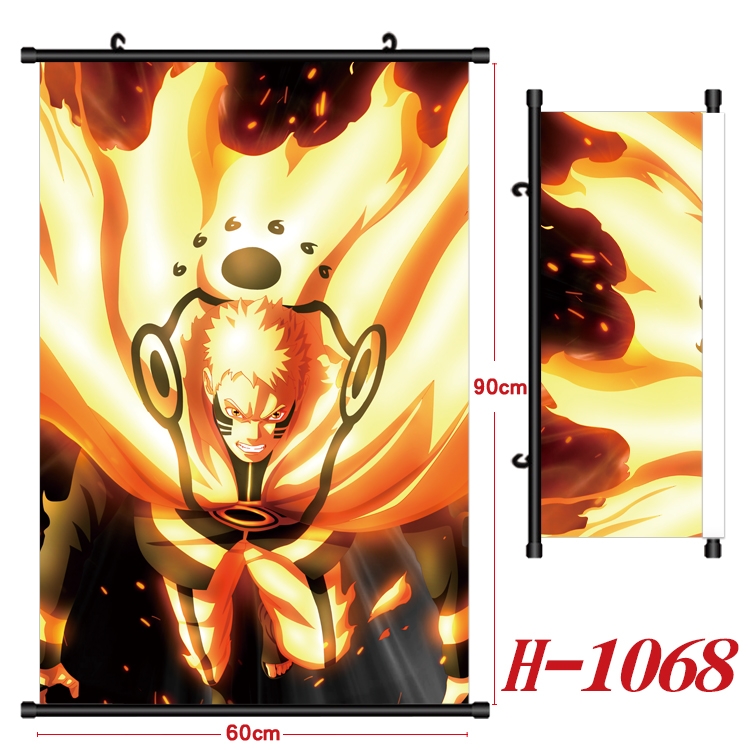 Naruto  Anime Black Plastic Rod Canvas Painting 60X90CM H1068