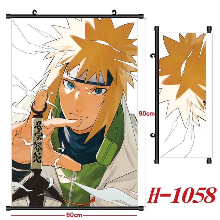 Naruto  Anime Black Plastic Rod Canvas Painting 60X90CM H1058