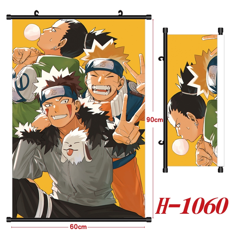 Naruto  Anime Black Plastic Rod Canvas Painting 60X90CM H1060