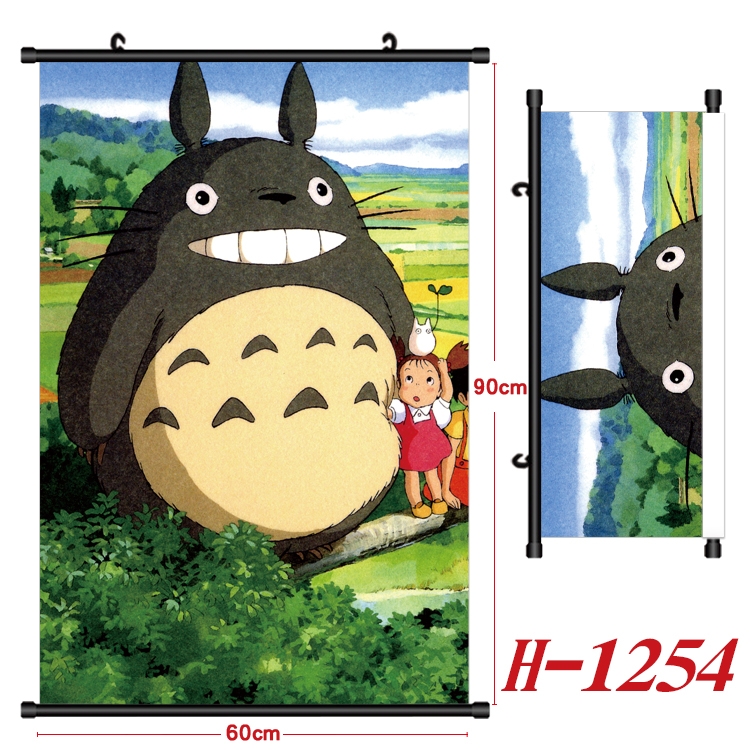 TOTORO Anime Black Plastic Rod Canvas Painting 60X90CM  H1254