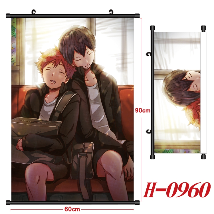 Haikyuu!!  Anime Black Plastic Rod Canvas Painting 60X90CM  H0960