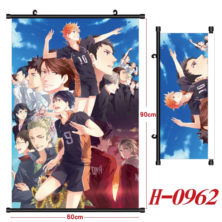 Haikyuu!!  Anime Black Plastic Rod Canvas Painting 60X90CM  H0962