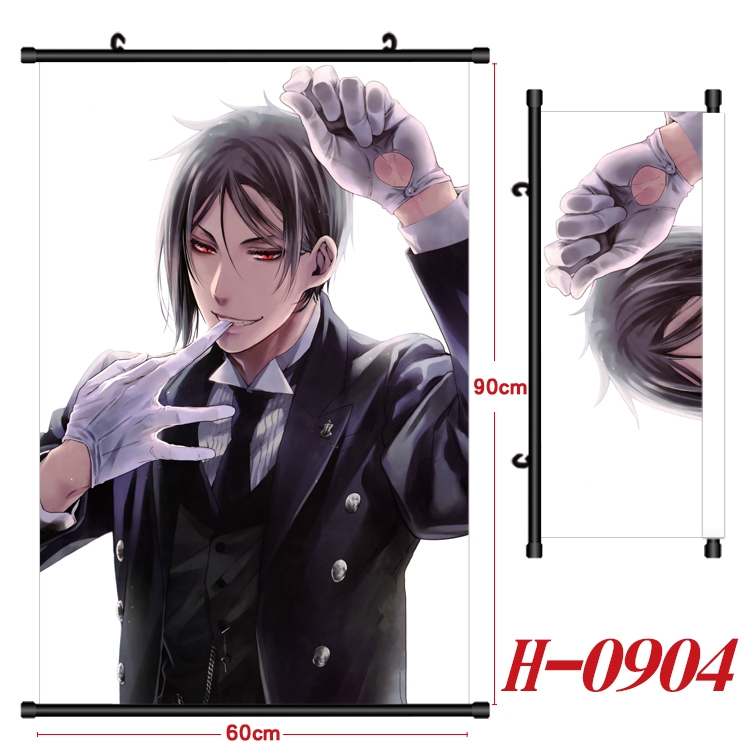 Kuroshitsuji  Anime Black Plastic Rod Canvas Painting 60X90CM H0904