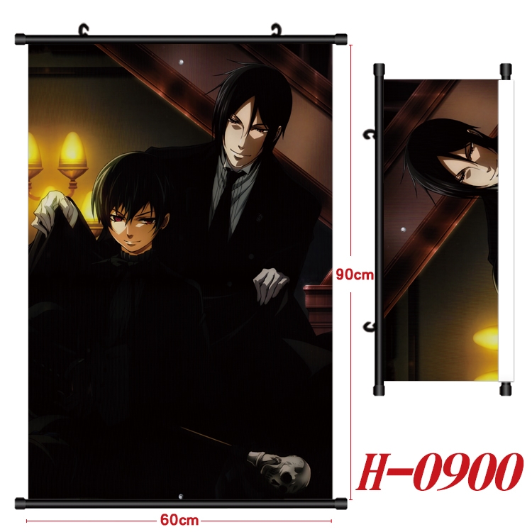 Kuroshitsuji  Anime Black Plastic Rod Canvas Painting 60X90CM H0900