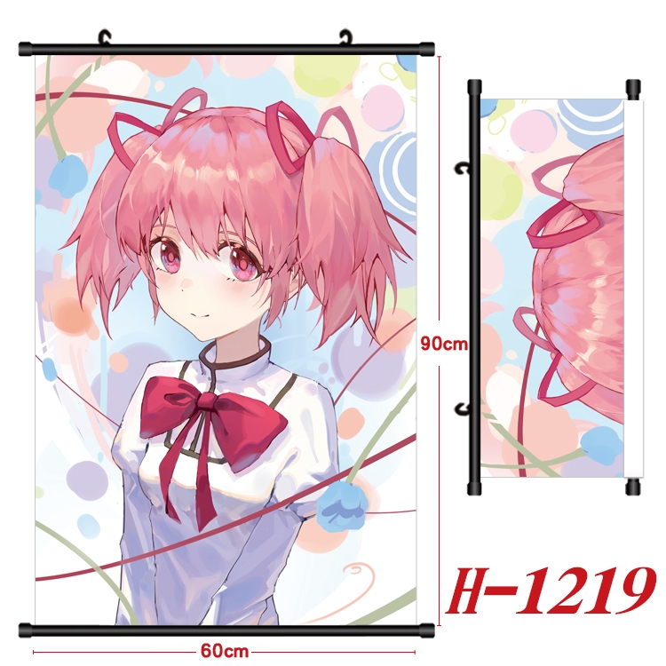 Magical Girl Madoka of the Magus  Anime Black Plastic Rod Canvas Painting 60X90CM  H1219