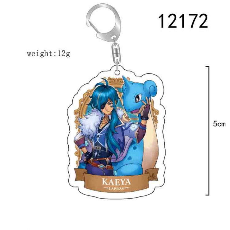 Genshin Impact Anime acrylic Key Chain  price for 5 pcs 12172