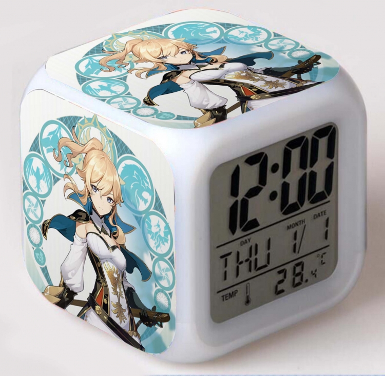 Genshin Impact  Colorful mood color changing boxed alarm clock