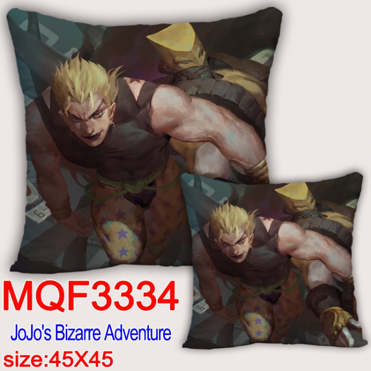 JoJos Bizarre Adventure  Anime square full-color pillow cushion 45X45CM NO FILLING   MQF-3334