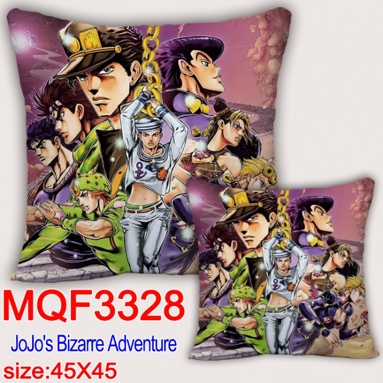 JoJos Bizarre Adventure  Anime square full-color pillow cushion 45X45CM NO FILLING  MQF-3328