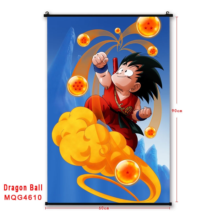 DRAGON BALL black Plastic rod Cloth painting Wall Scroll 60X90CM MQG-4610