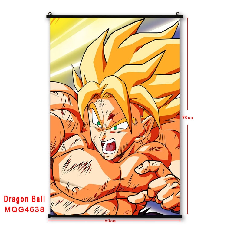 DRAGON BALL black Plastic rod Cloth painting Wall Scroll 60X90CM MQG-4638