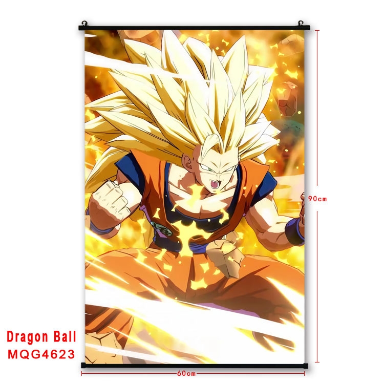 DRAGON BALL black Plastic rod Cloth painting Wall Scroll 60X90CM  MQG-4623