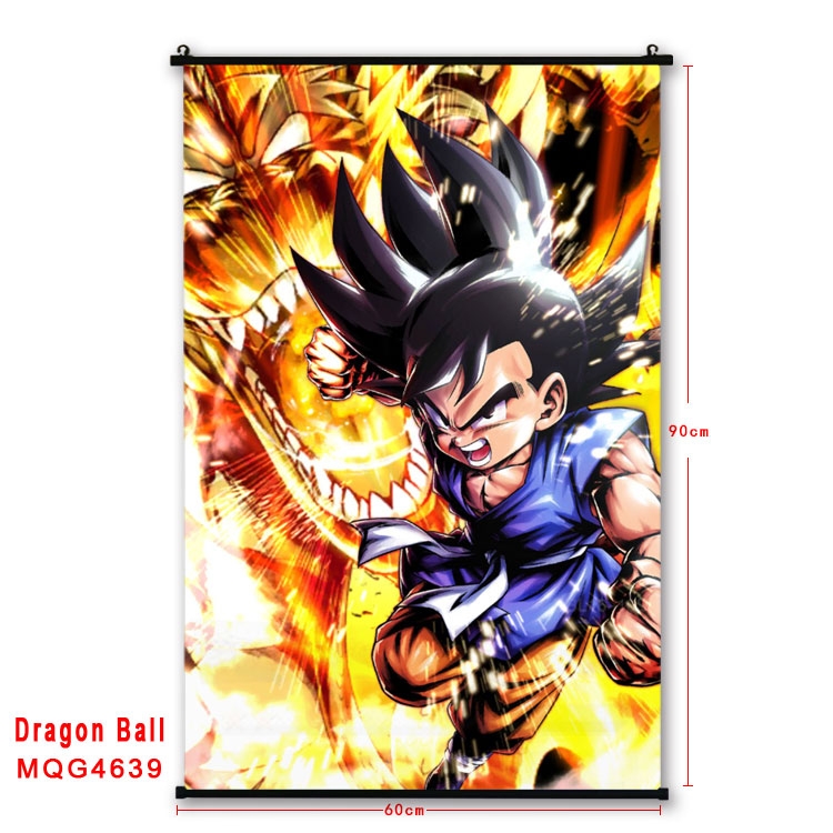 DRAGON BALL black Plastic rod Cloth painting Wall Scroll 60X90CM  MQG-4639