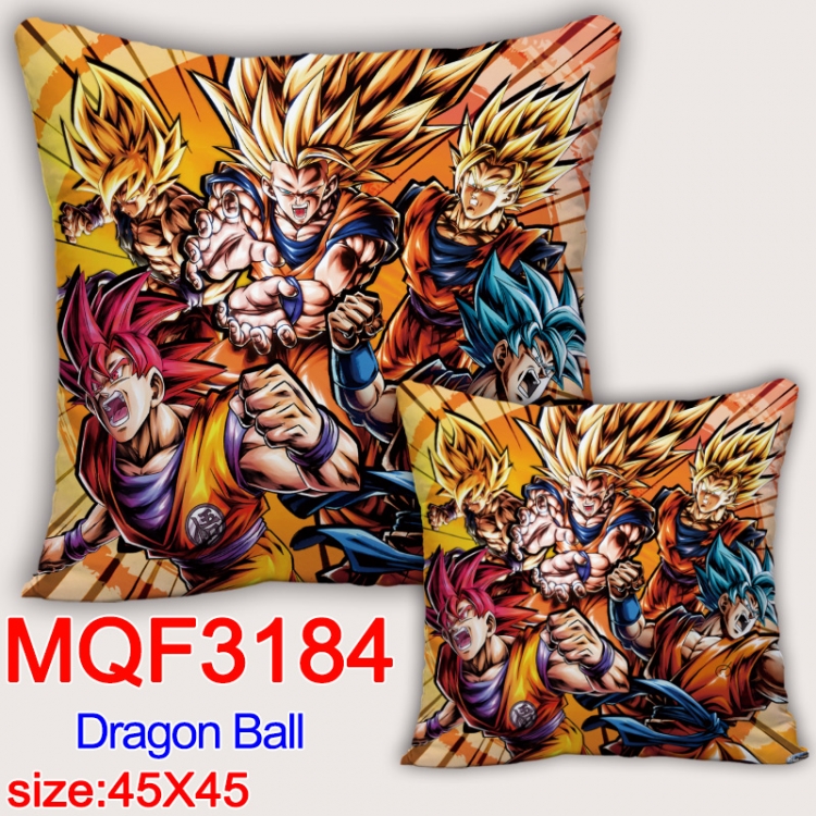DRAGON BALL Anime square full-color pillow cushion 45X45CM NO FILLING MQF-3184