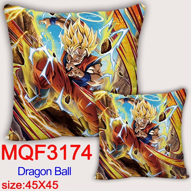 DRAGON BALL Anime square full-color pillow cushion 45X45CM NO FILLING MQF-3174