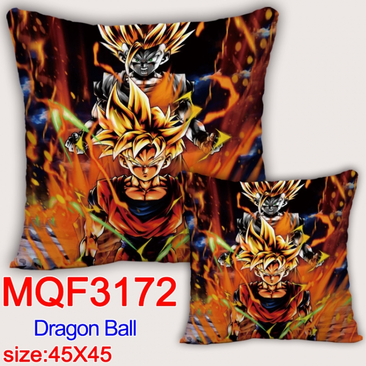 DRAGON BALL Anime square full-color pillow cushion 45X45CM NO FILLING  MQF-3172