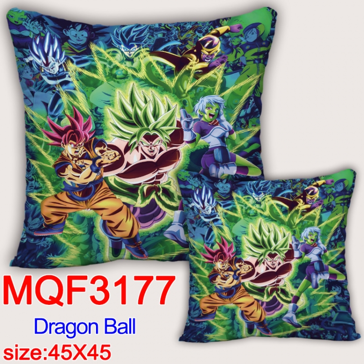 DRAGON BALL Anime square full-color pillow cushion 45X45CM NO FILLING  MQF-3177