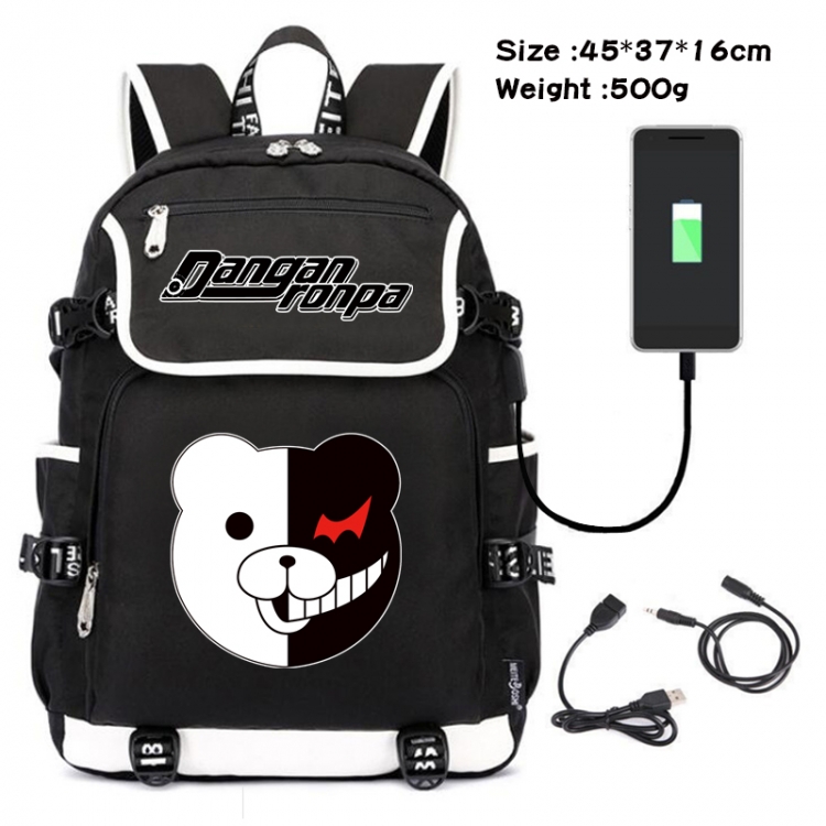Dangan-Ronpa Anime data backpack backpack student school bag 45X37X16CM