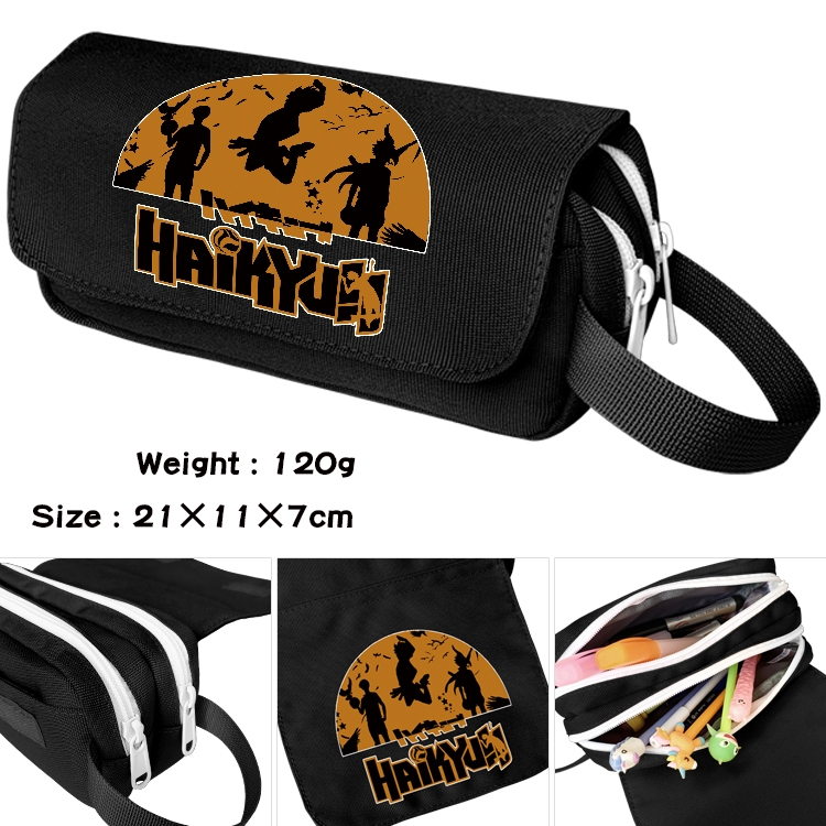 Haikyuu!! Anime Multifunctional Waterproof Canvas Portable Pencil Bag Cosmetic Bag 20x11x7cm