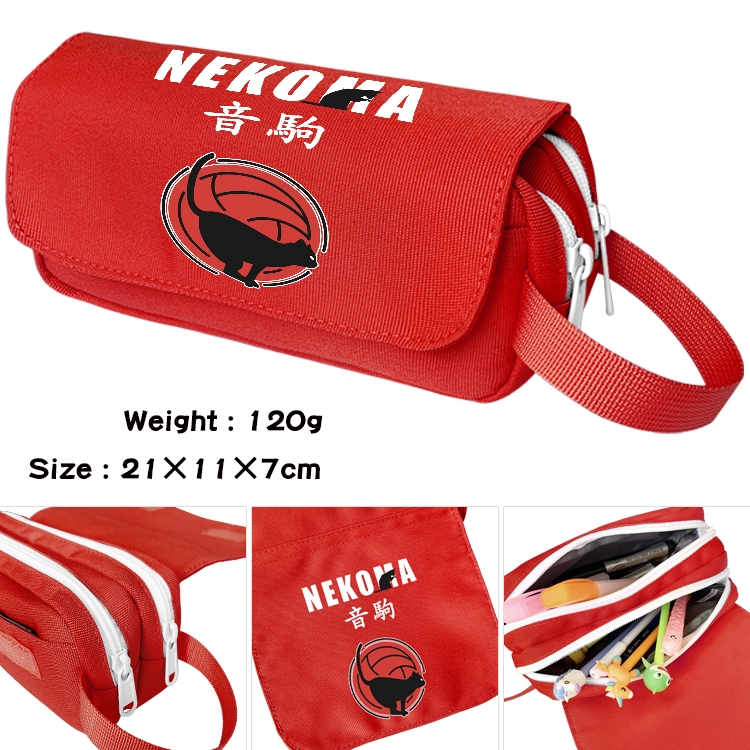 Haikyuu!! Anime Multifunctional Waterproof Canvas Portable Pencil Bag Cosmetic Bag 20x11x7cm