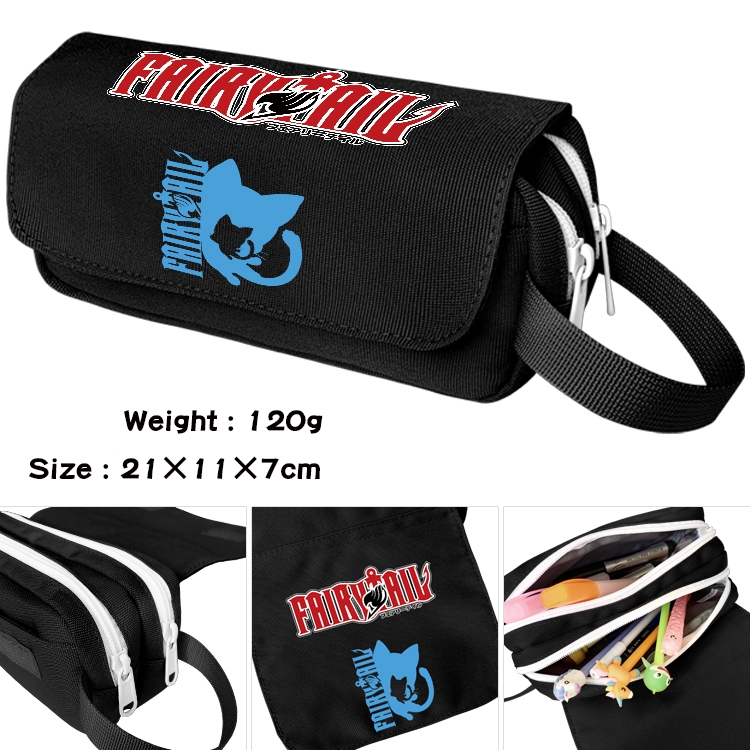 Fairy tail Anime Multifunctional Waterproof Canvas Portable Pencil Bag Cosmetic Bag 20x11x7cm