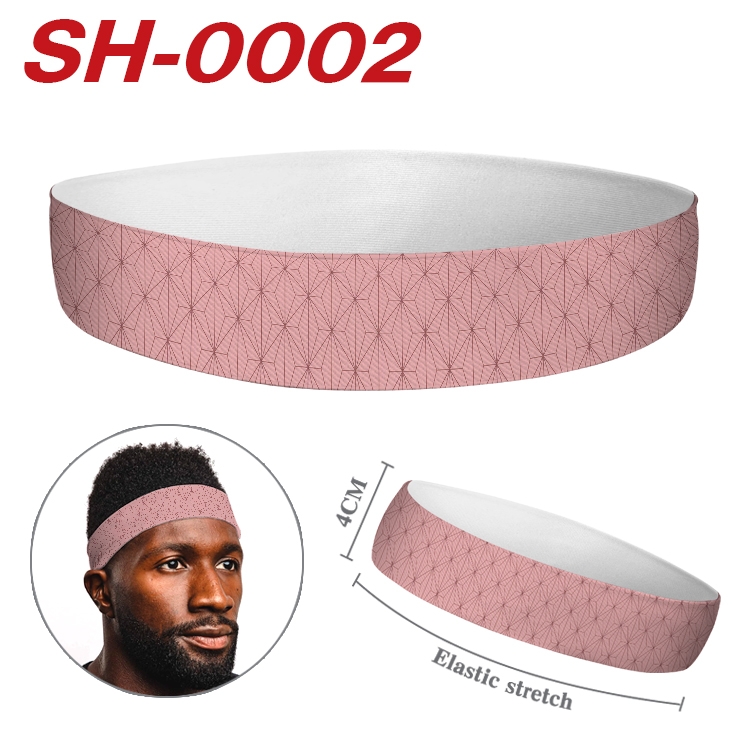 Demon Slayer Kimets Anime Stretch Sports Sweatband price for 5 pcs SH0002