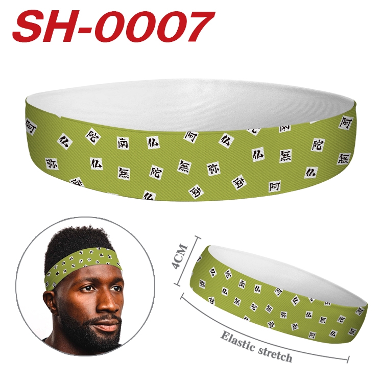 Demon Slayer Kimets Anime Stretch Sports Sweatband price for 5 pcs SH0007